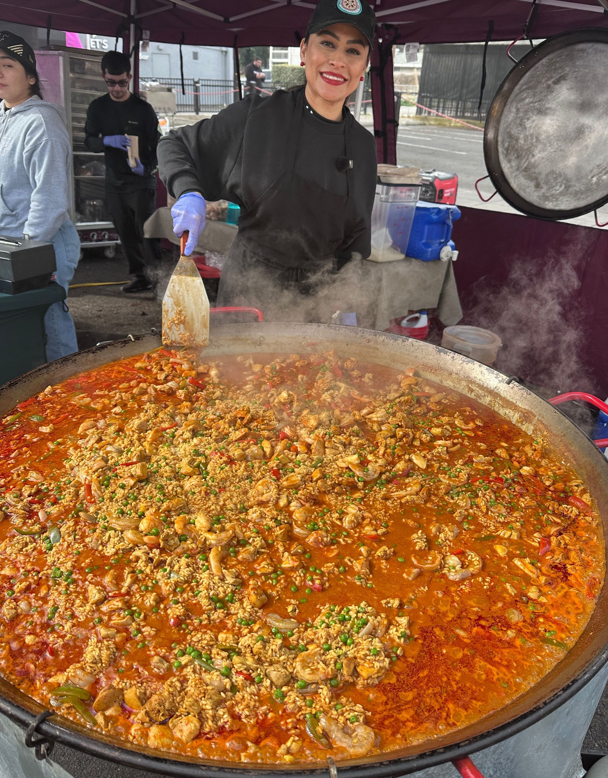 Paella on a tray