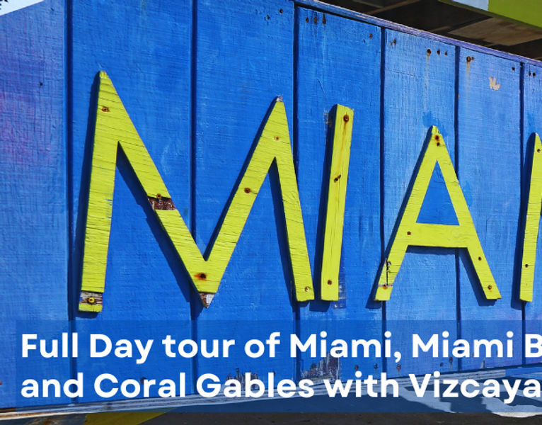 Private Miami tour showcasing iconic landmarks, historic neighborhoods, and scenic views with Stellar Miami Tours.