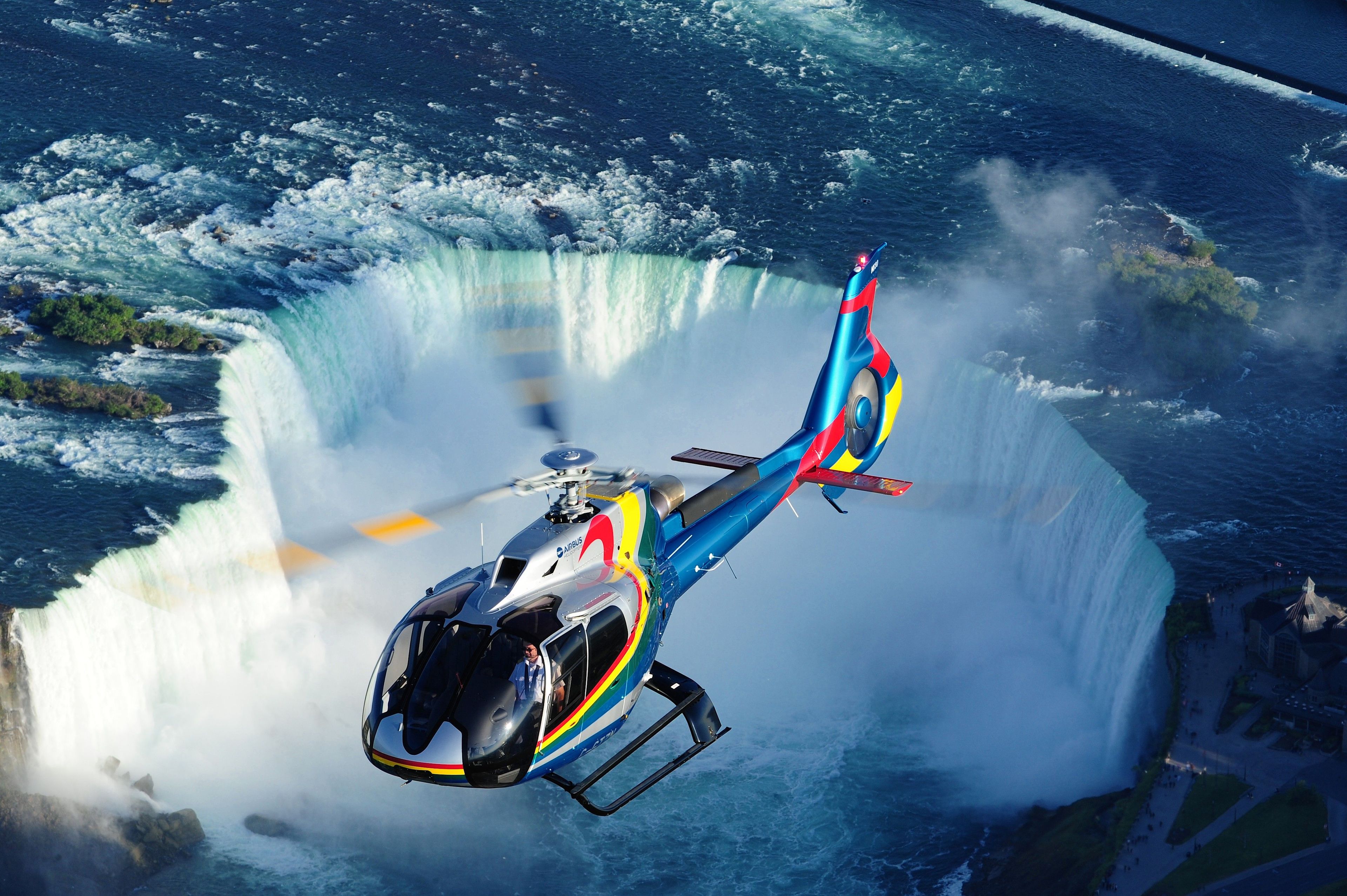 Helicopter over the Falls