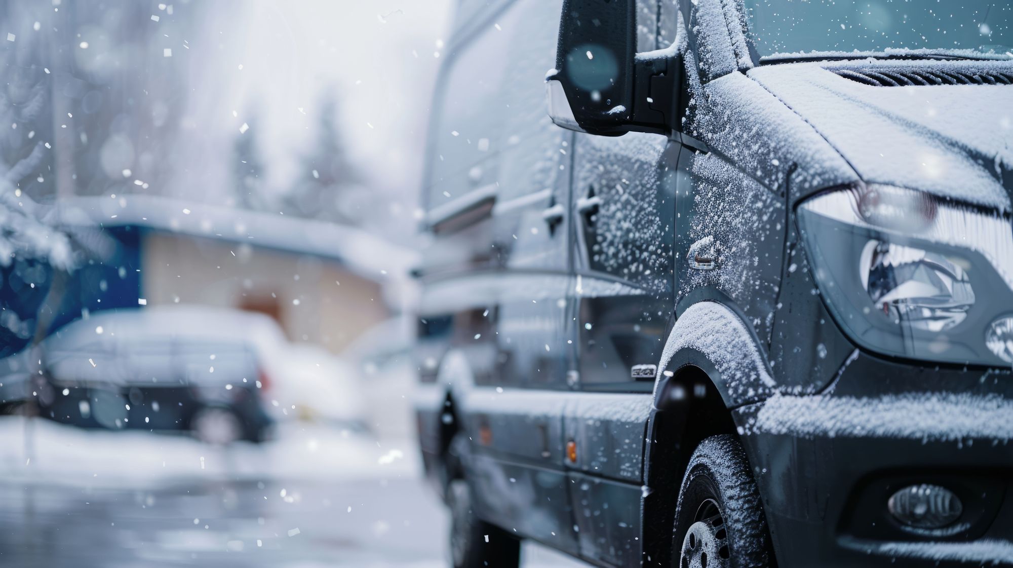 Van in the snow