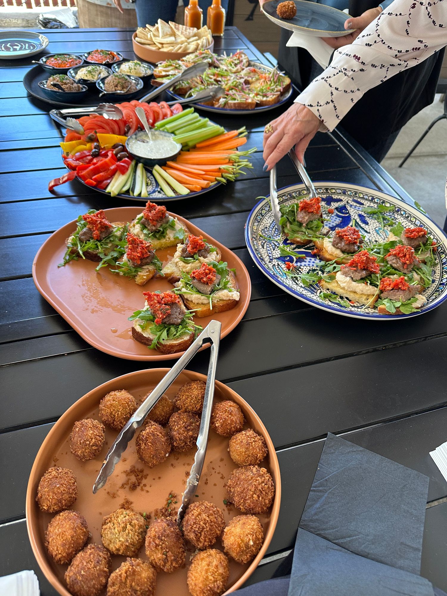 buffet of food