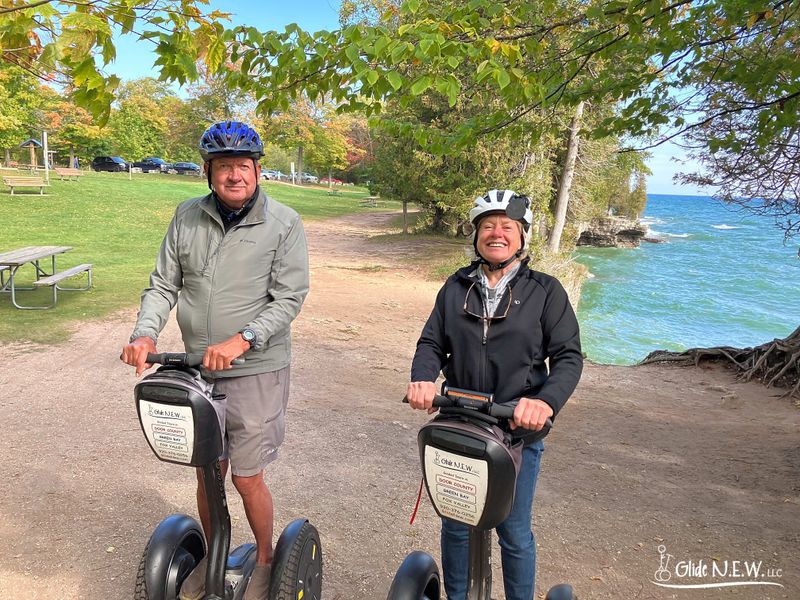 Couple on a Cave Point Segway Tour