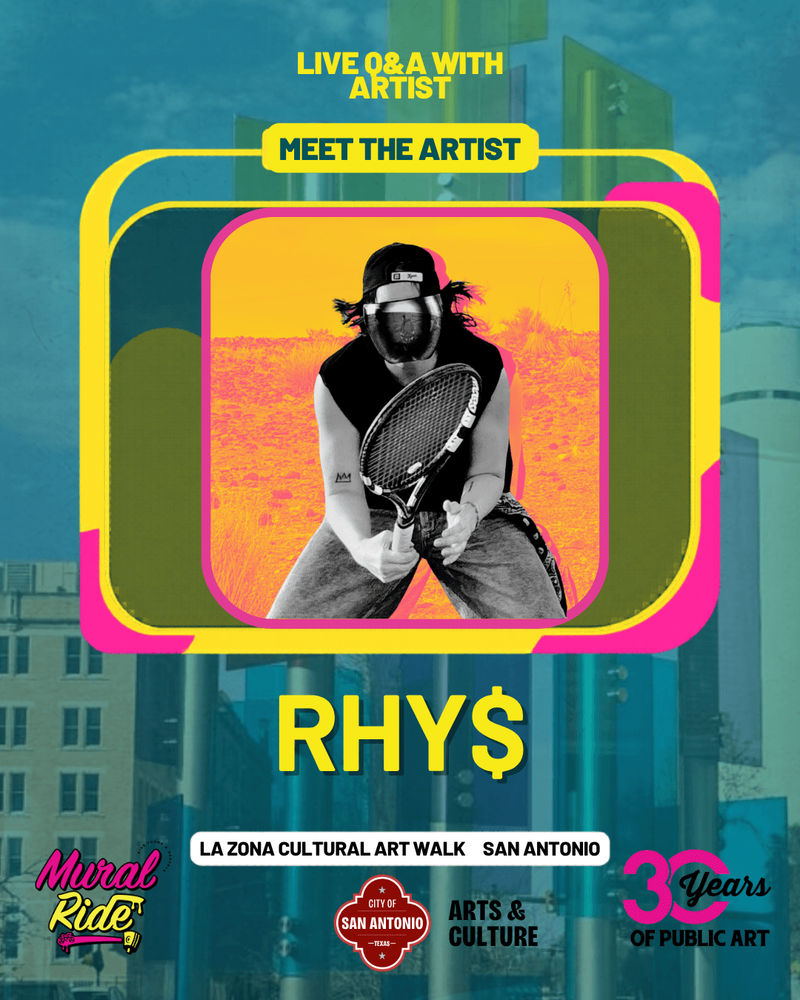 &ldquo;Rhys Munro featured during the Zona Cultural Public Art Walk in San Antonio&rdquo;