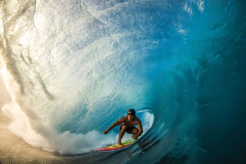 Kala Grace in a Pipeline Barrel