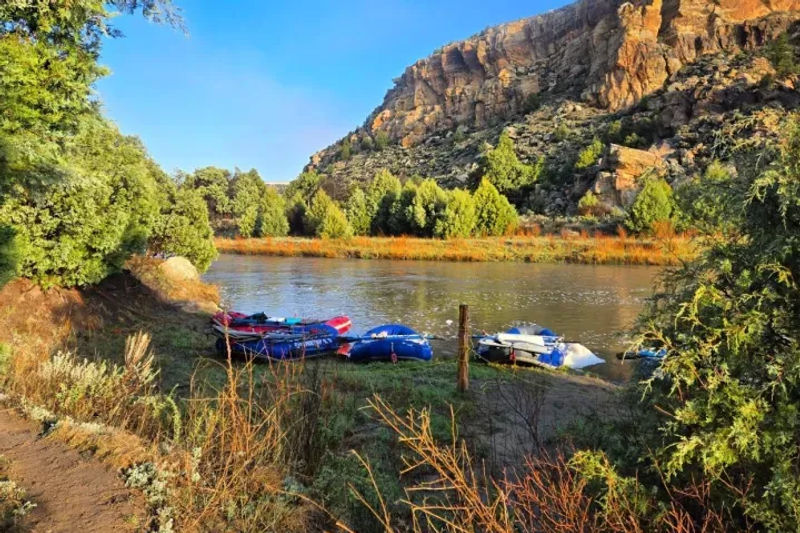 Spectacular camp site on Multi-day rafting trip on the Rio Chama River