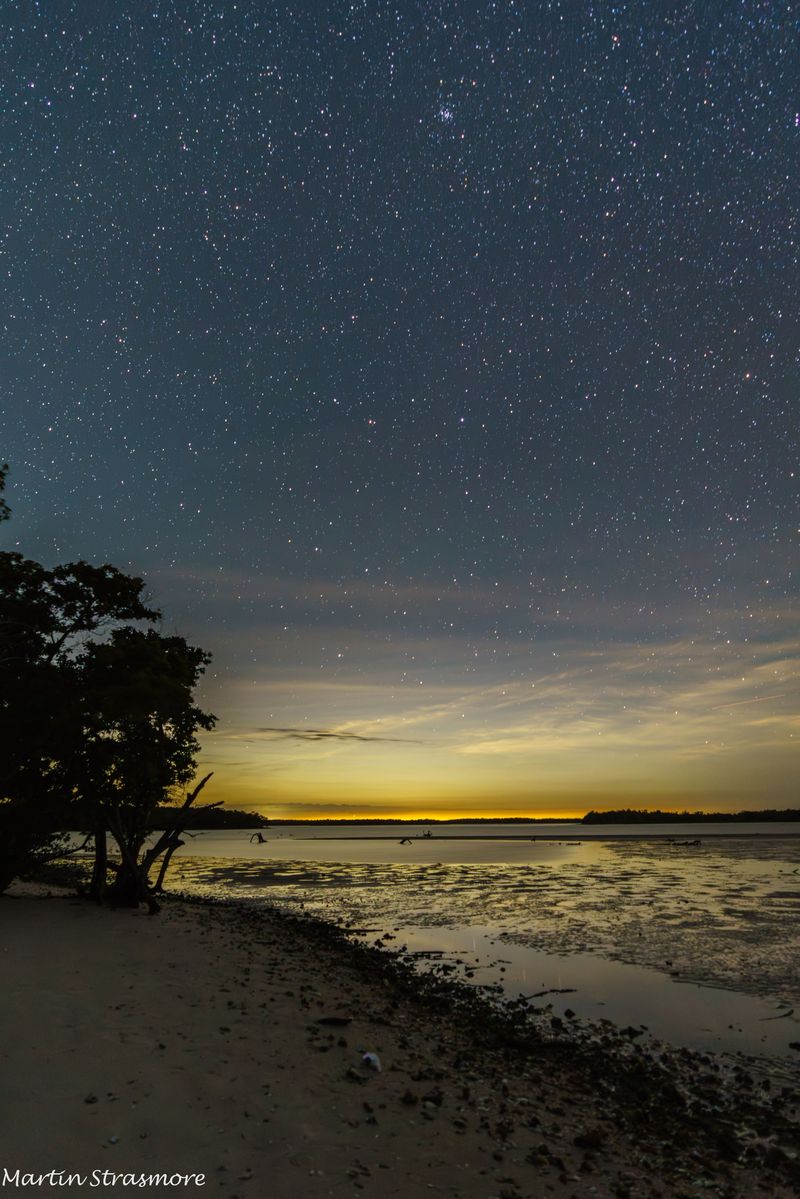 Beach at sunset during the Venture Outdoors Everglades expedition