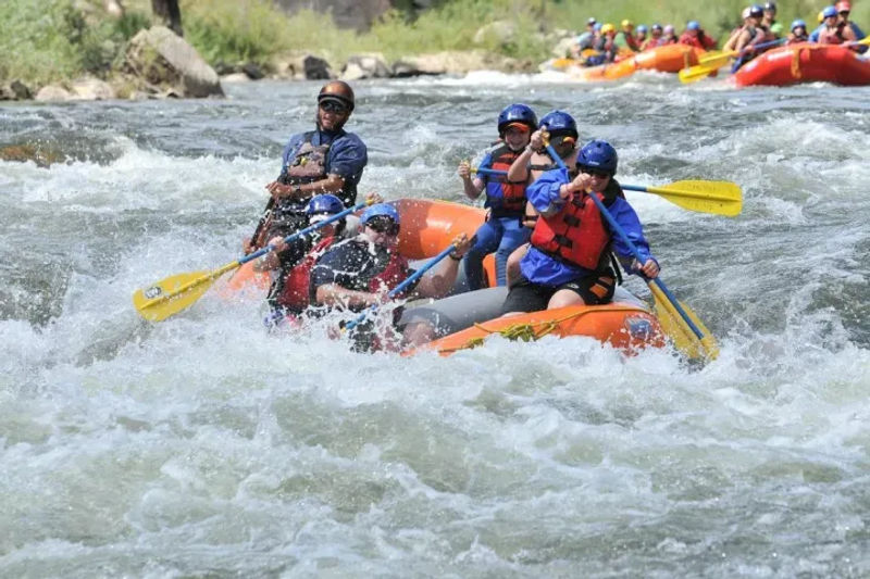 Rafters in Browns Canyon on the Arkansas river