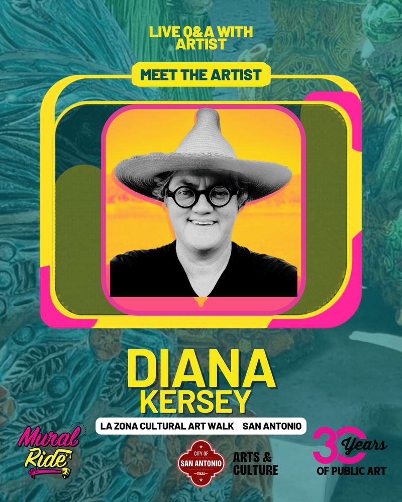 &ldquo;Diana Kersey featured during the Zona Cultural Public Art Walk in San Antonio&rdquo;