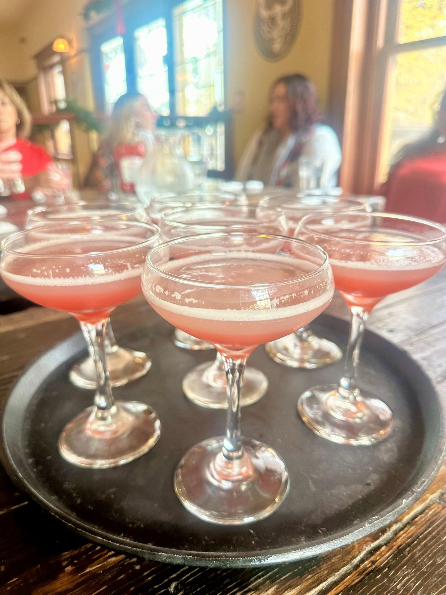 cocktails on a tray