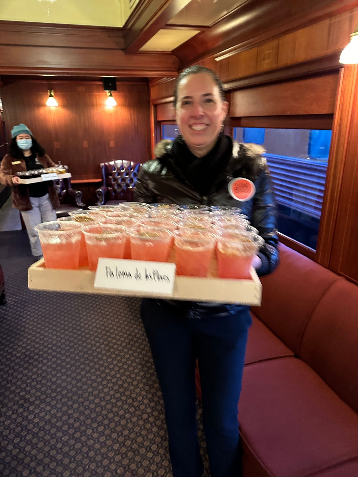 drinks on a tray