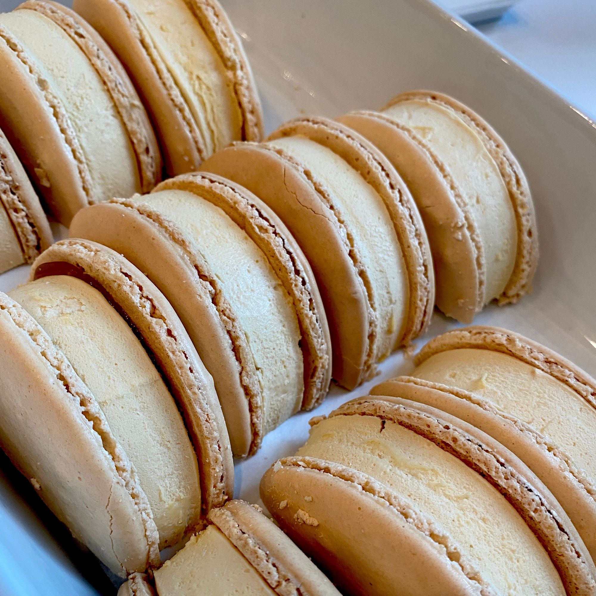 a tray of ice cream sandwiches