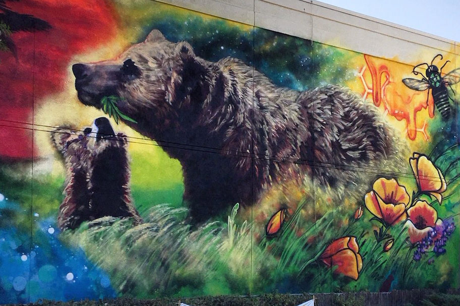 mural with bear