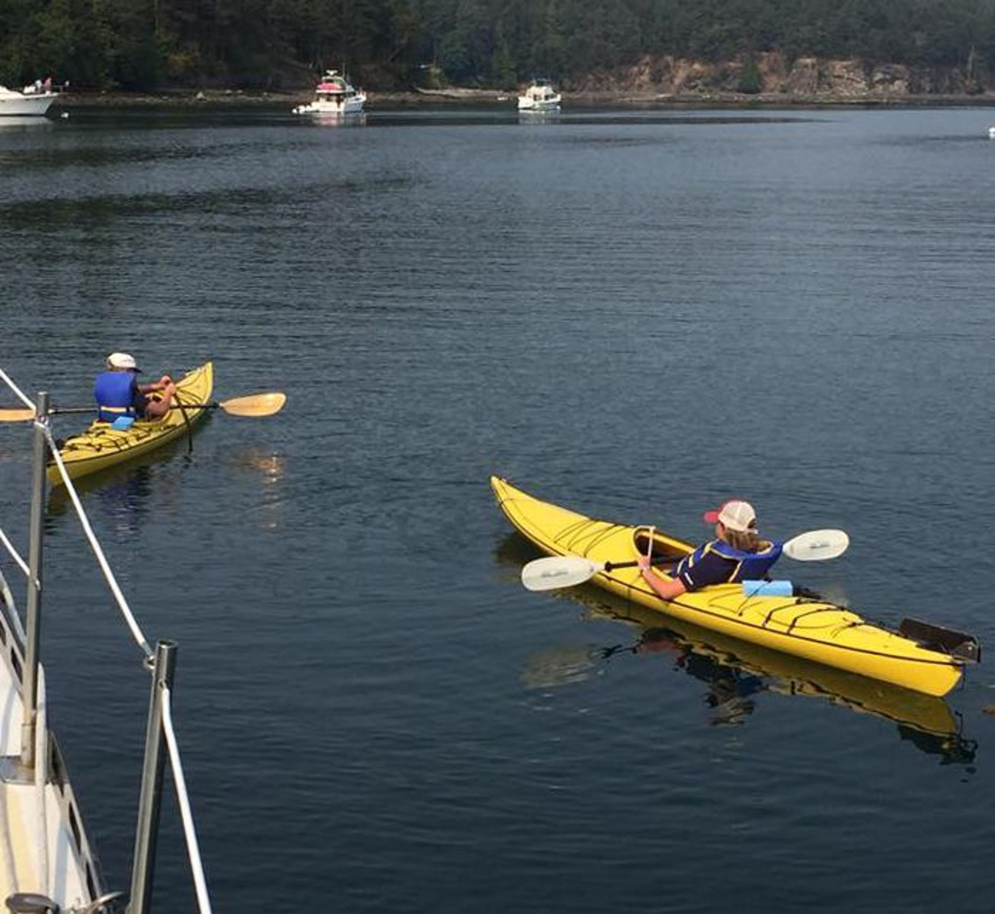Kayaks on board!