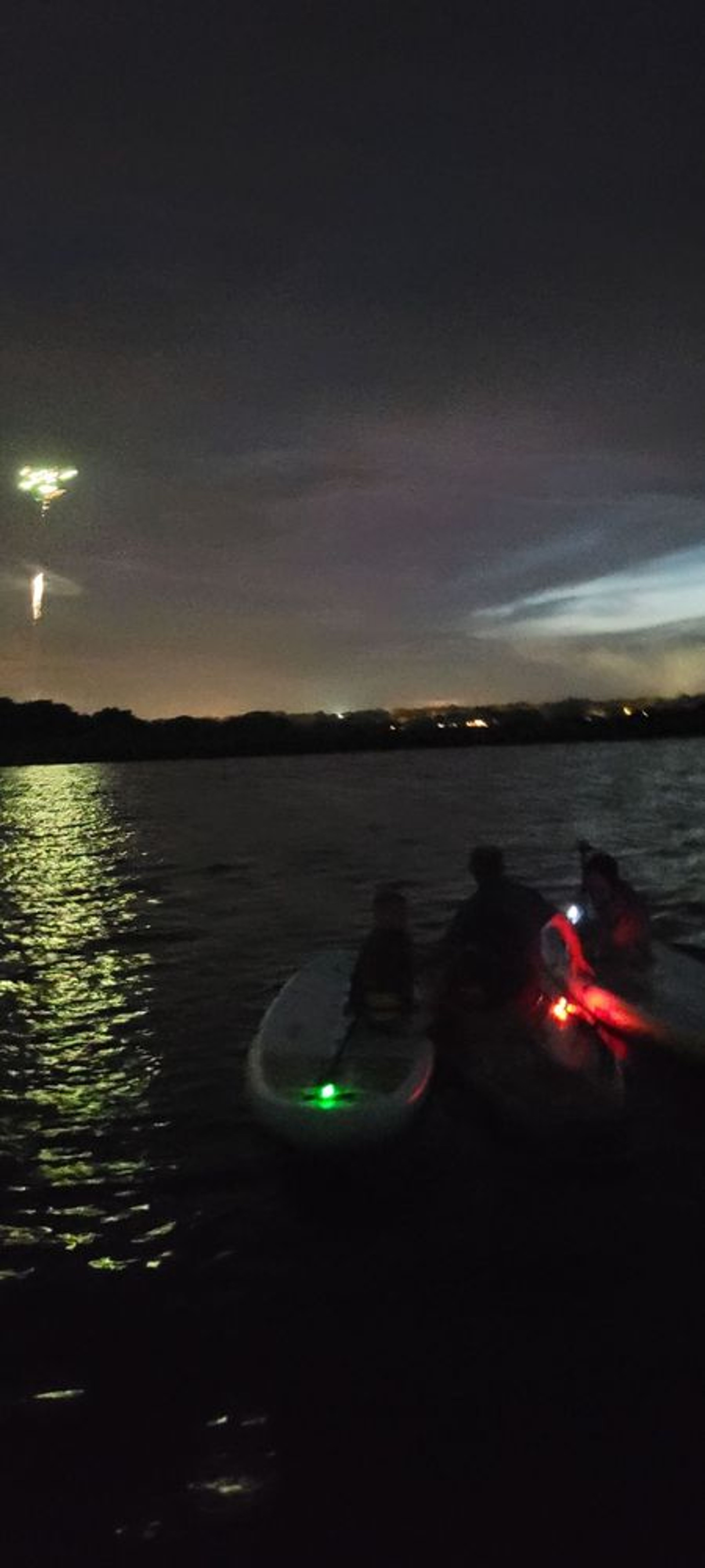family watching fireworks