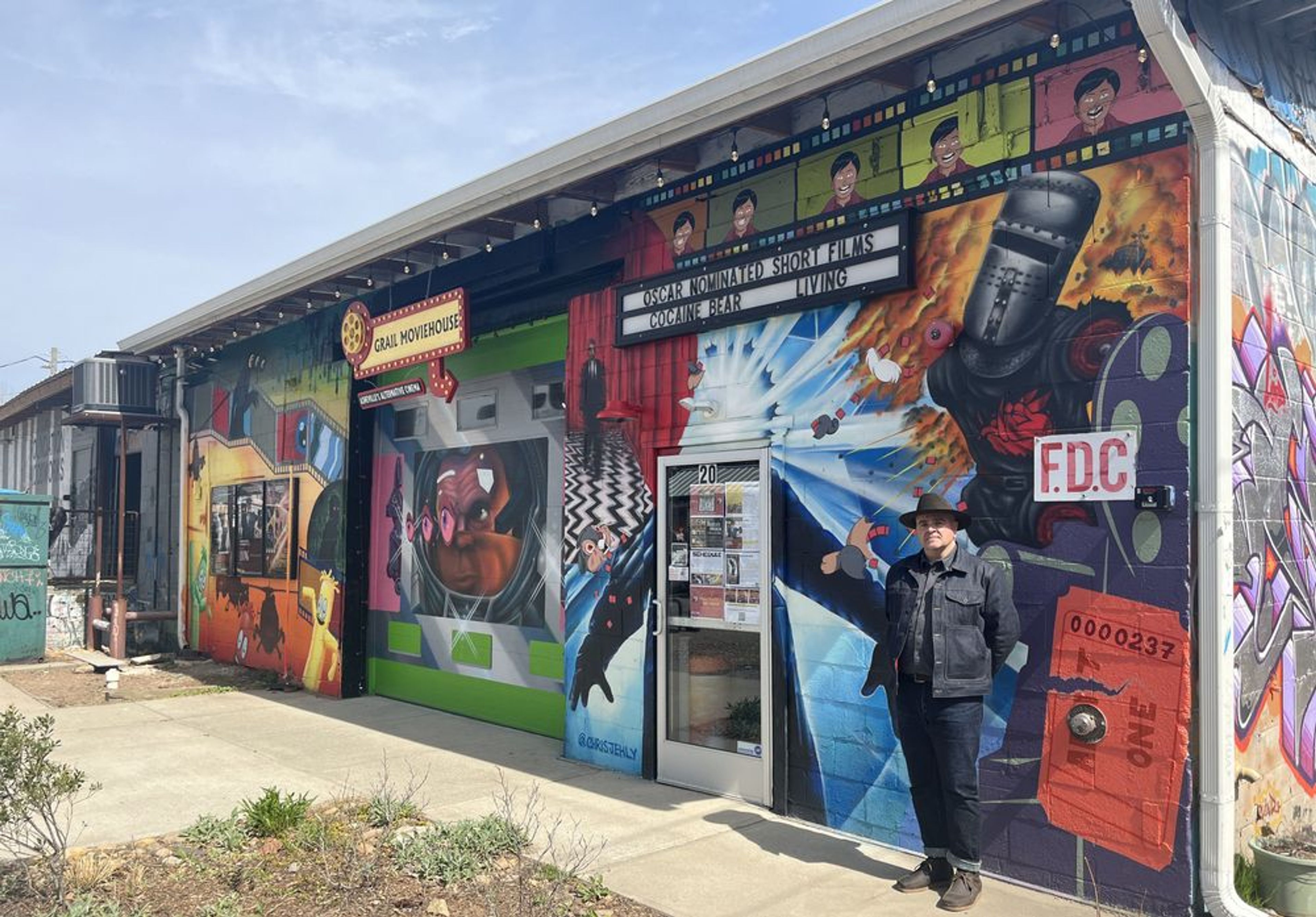 Mural on Grail Moviehouse