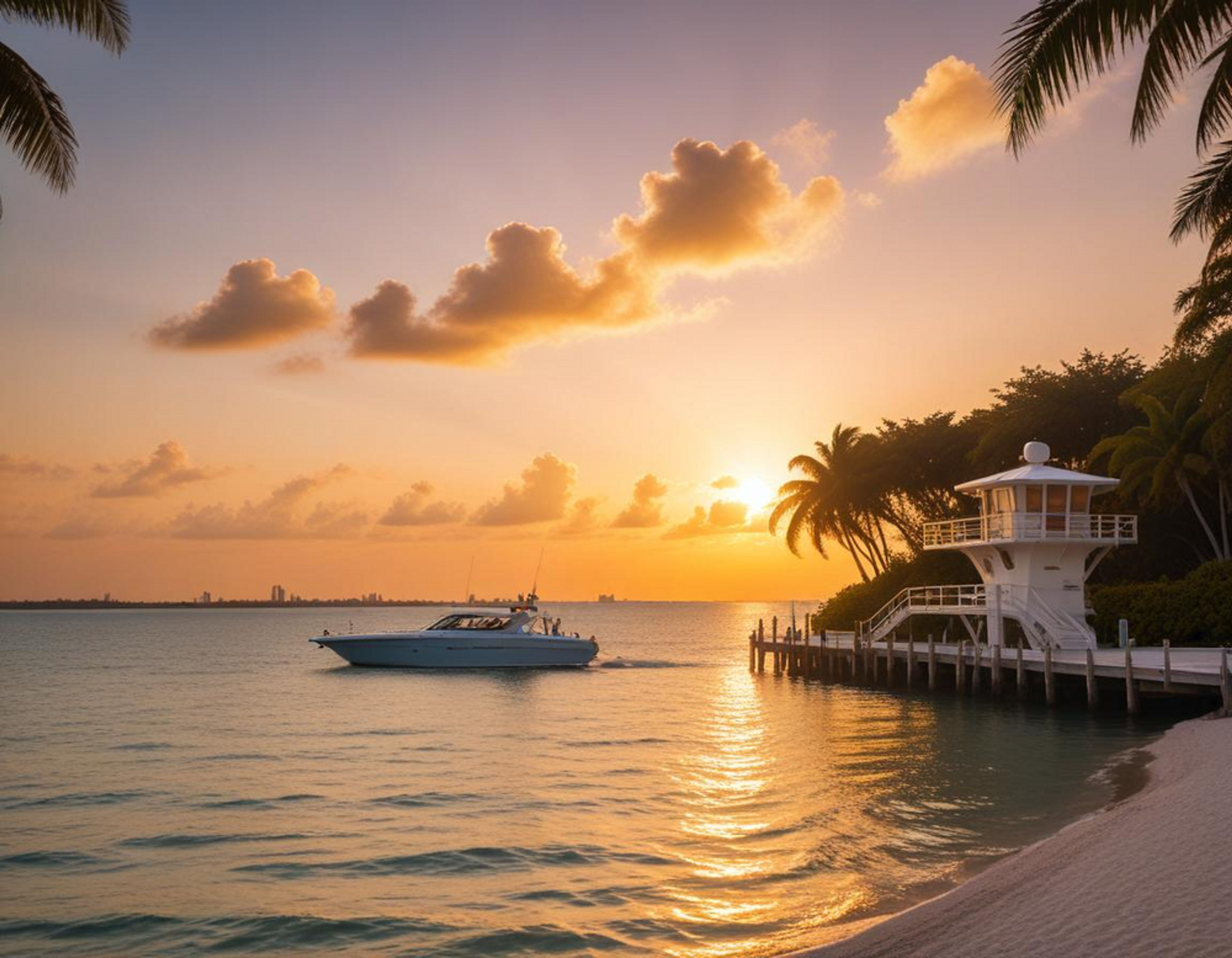 Romance on the Water: Sunset Boat Tours Miami Beach for Newlywed Couples