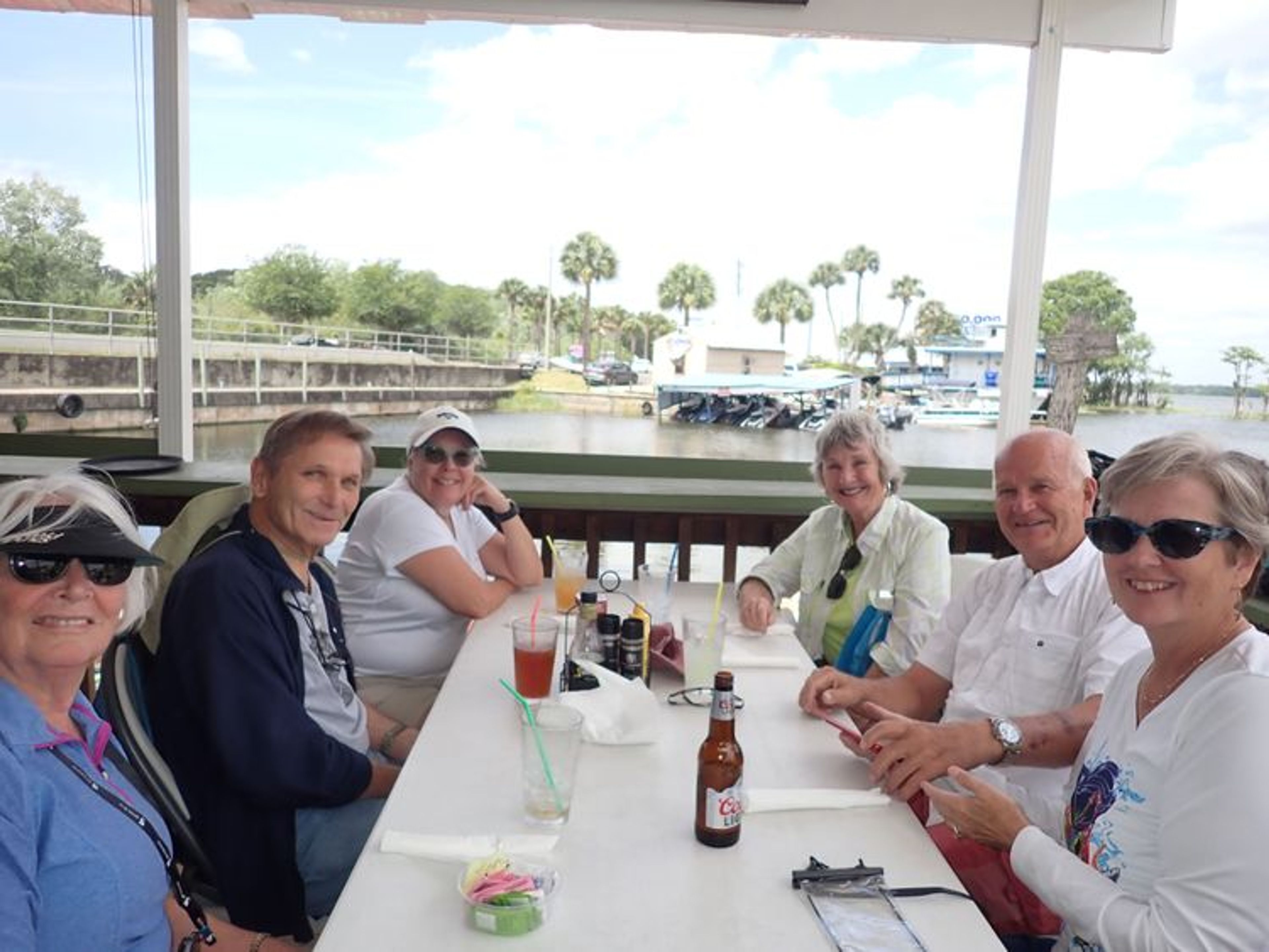 Dining on the porch at Fish Camp Lake Eustis