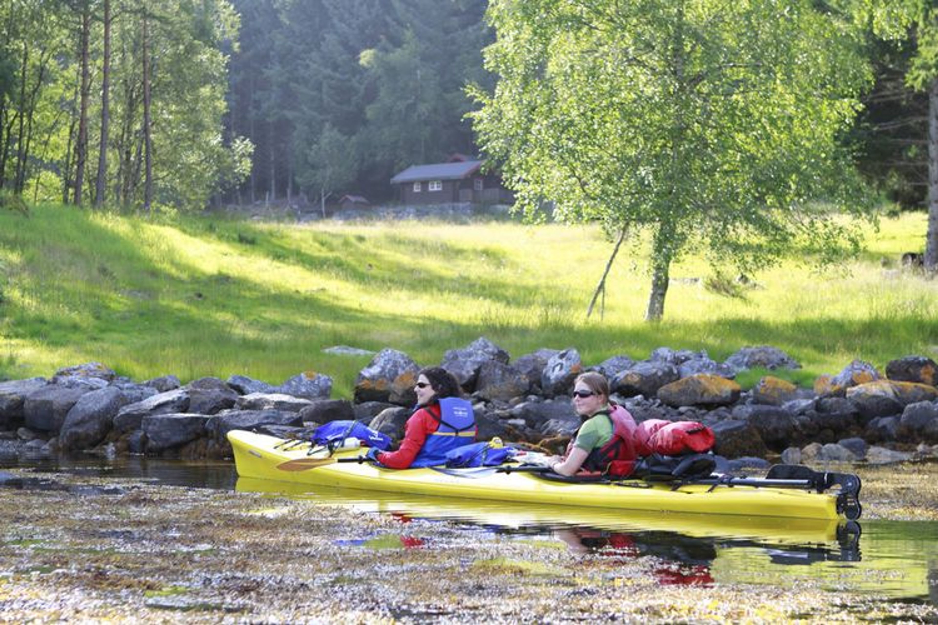Experience speckled with green grassy parks and mountainous islands, 