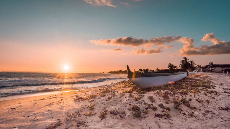 Romantic Sunset On A Beach Near Waimea