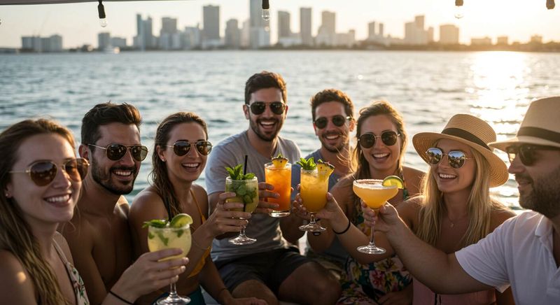 Miami cruise with drinks