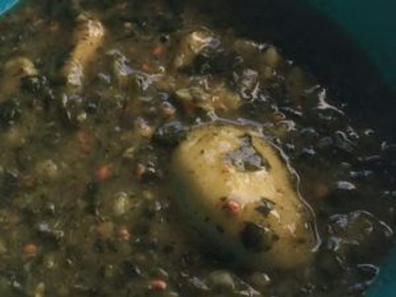 a close up of food