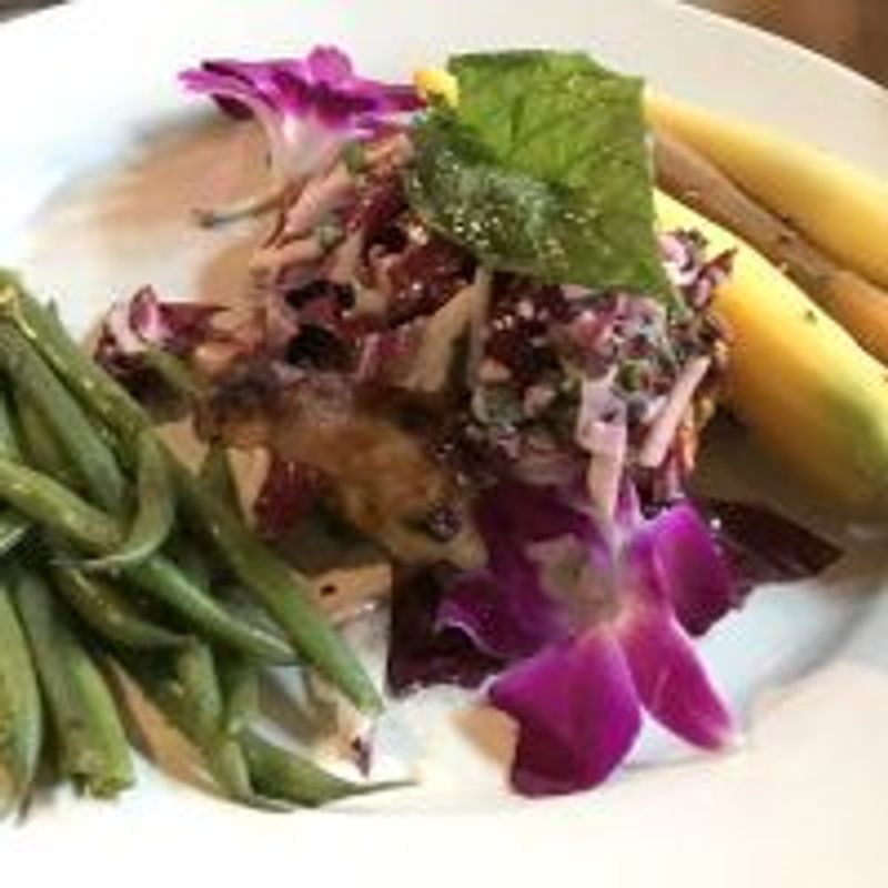 a plate of food on a table