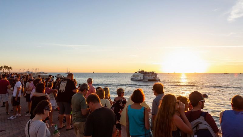 A Holiday Festive Atmosphere At Mallory Square In Key West