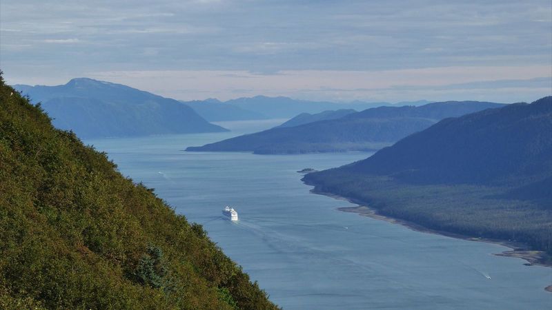 Alaska Cruise Ship Near Hoonah