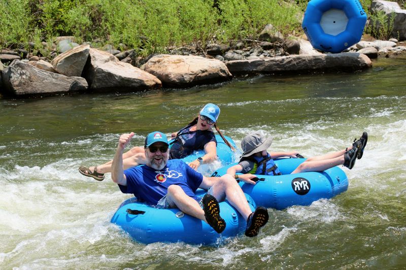 people tubing in Pagosa Springs, CO