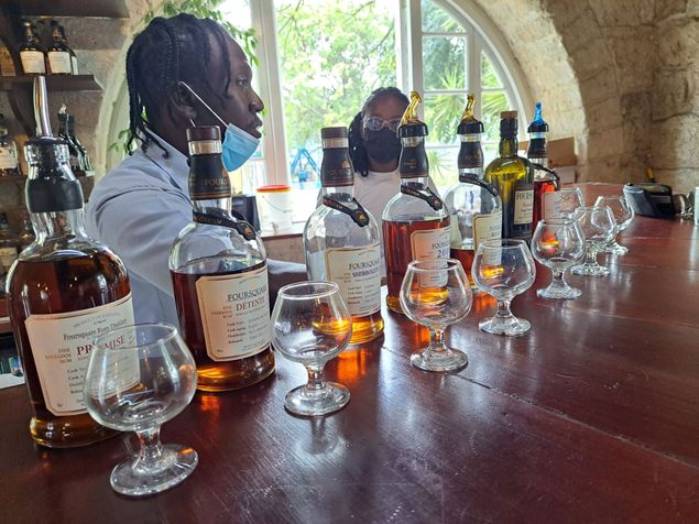 Rum tasting at Foursquare Distillery