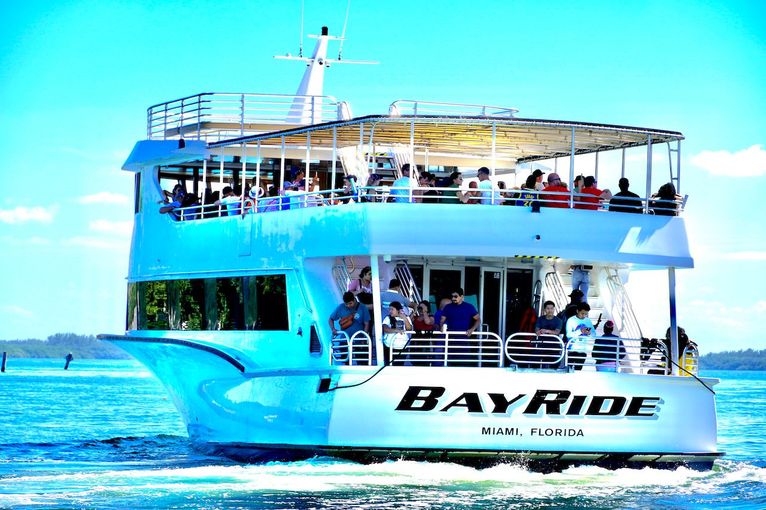 View of a luxurious boat during Miami Boat Tour