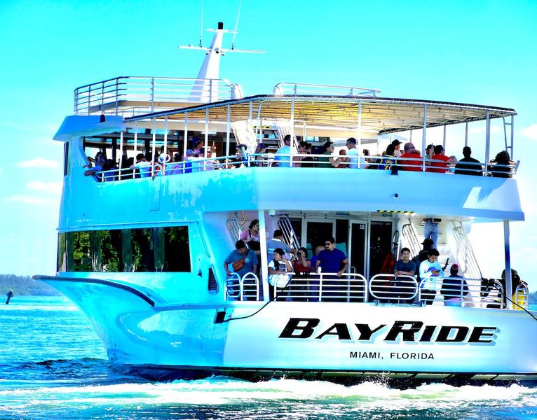 View of a luxurious boat during Miami Boat Tour