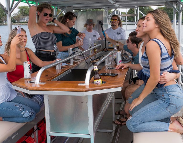 LazyTap Double DeckBack Channel Brewing (18 person boat) PaddleTap