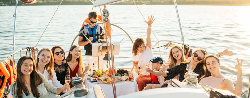 A party on a boat near Clearwater 