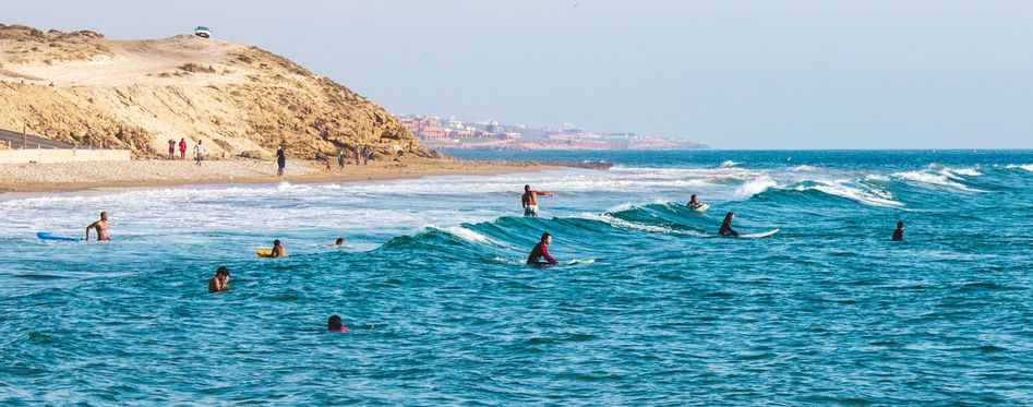 Surfers waiting for a wave