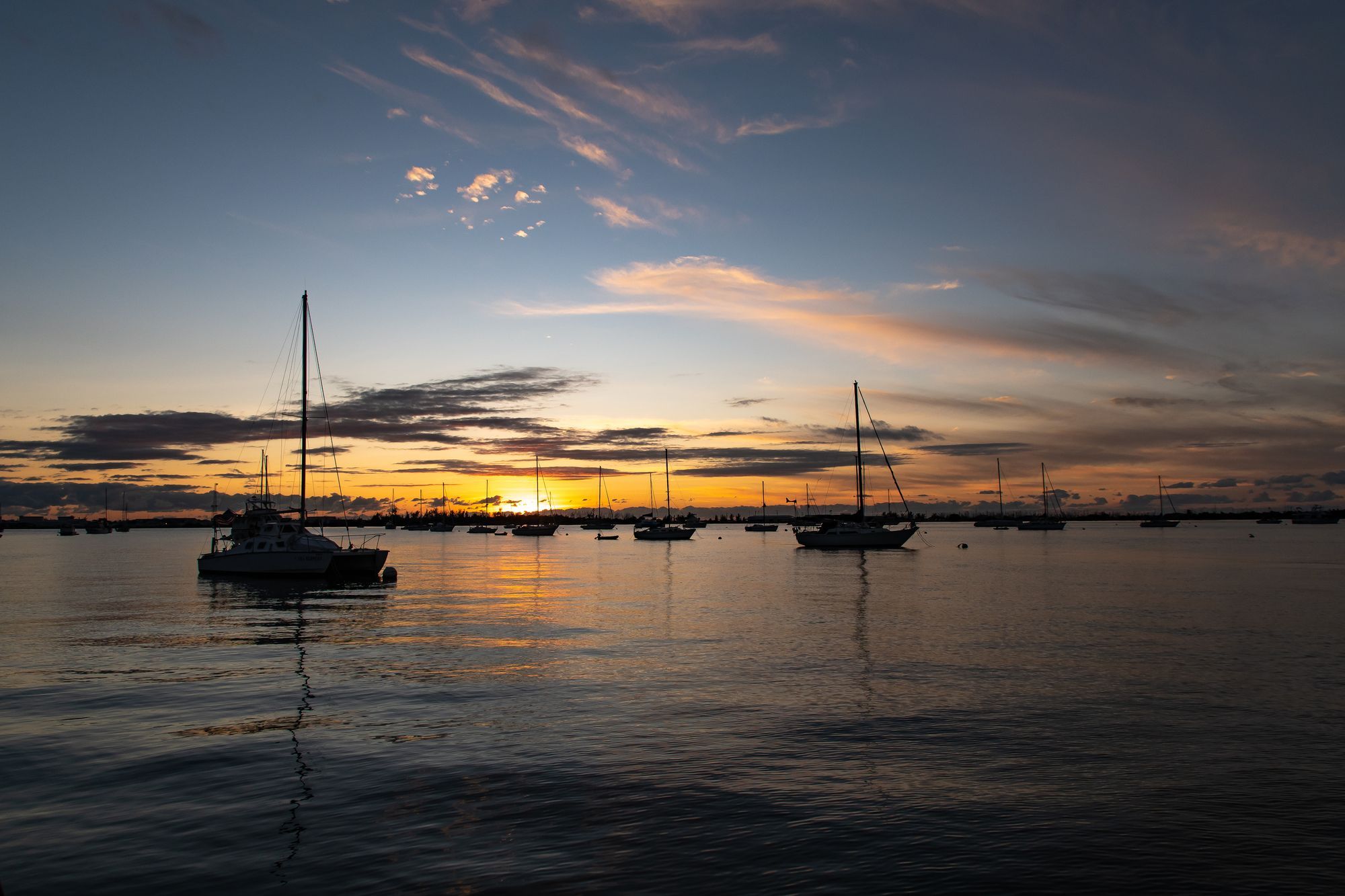 Sunset In Key West - Sailboats