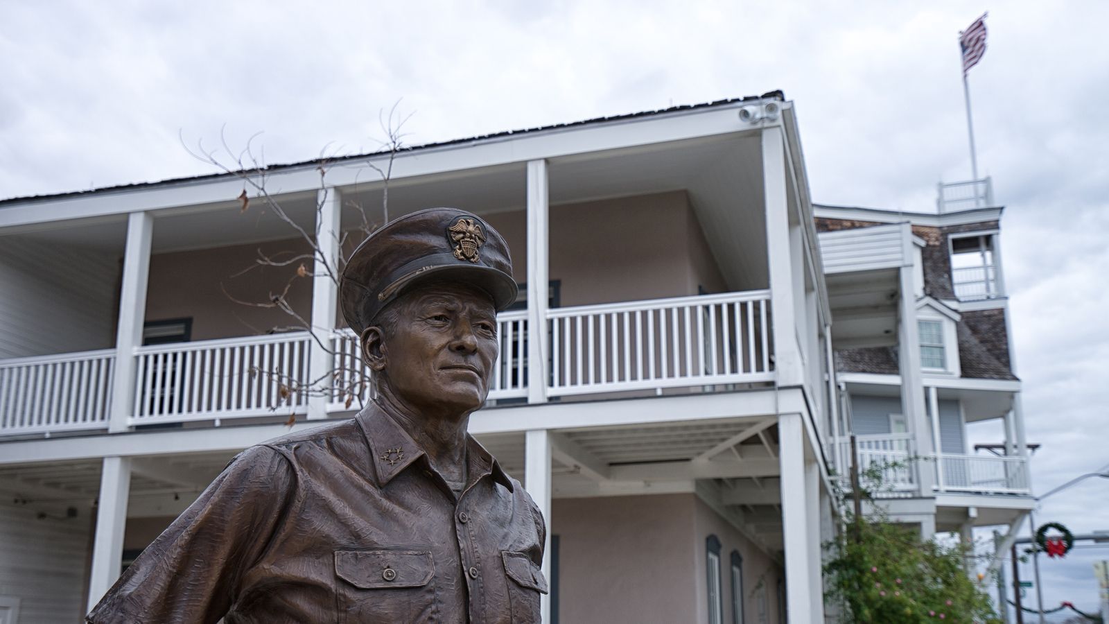 Admiral Nimitz Statue In Fredericksburg, East Main Street