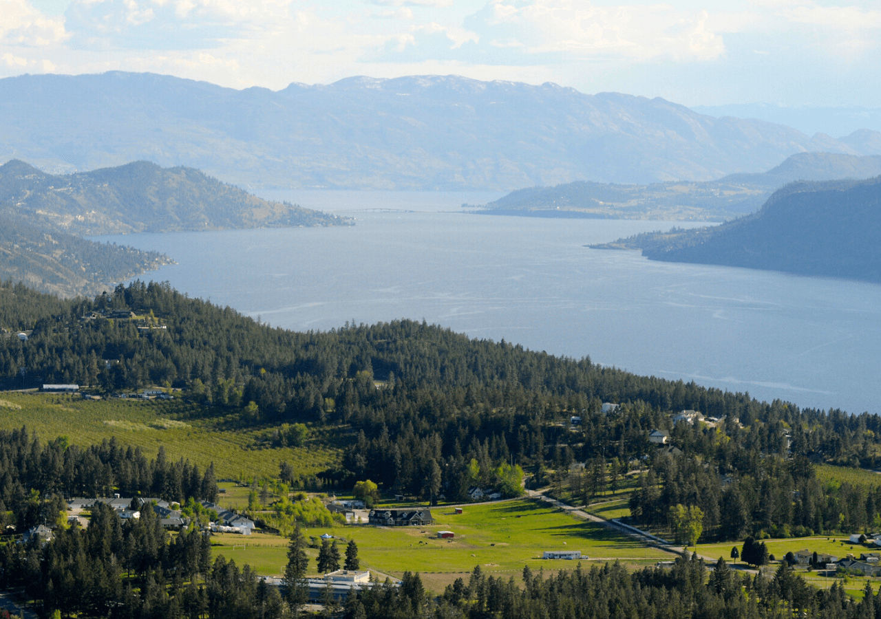 View of Lake Okanagan and the valley