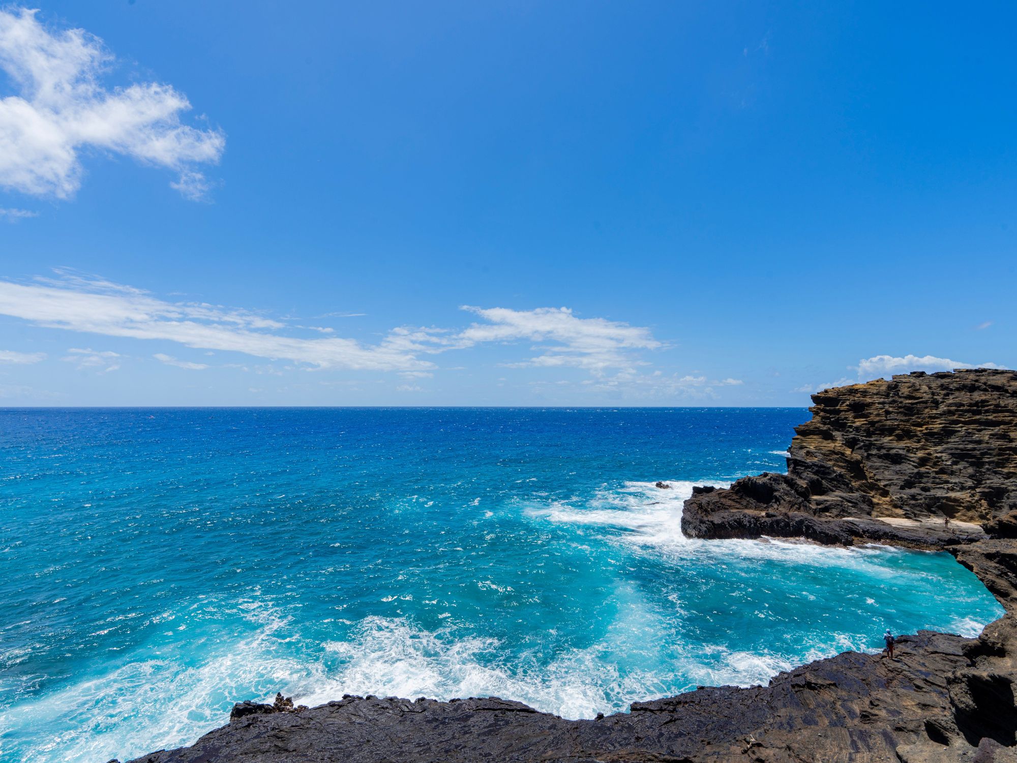 Halona Blowhole Lookout In Oahu, Hawaii