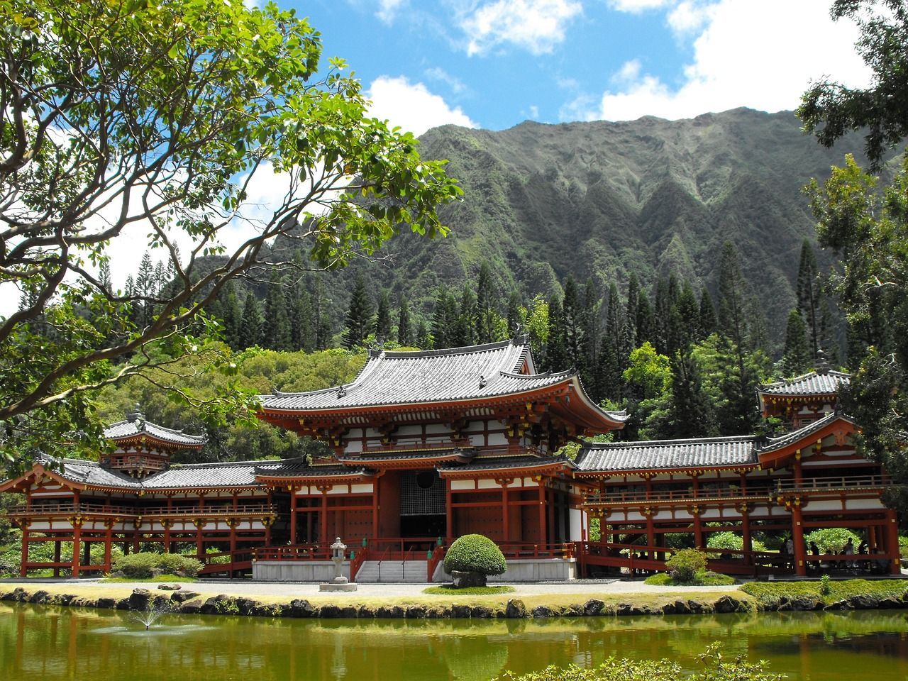Byodo-In Temple Is Located In The Valley Of The Temples