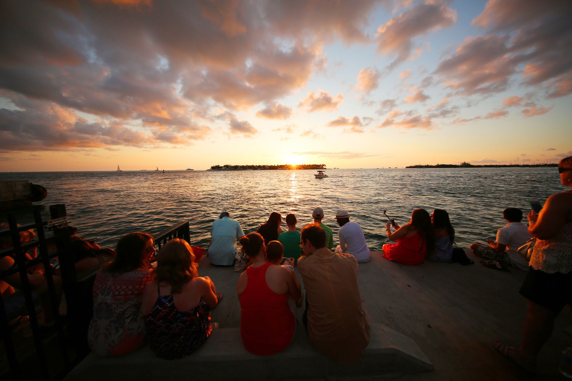 Sunset Celebration, Street Performers And Live Music At Mallory Square