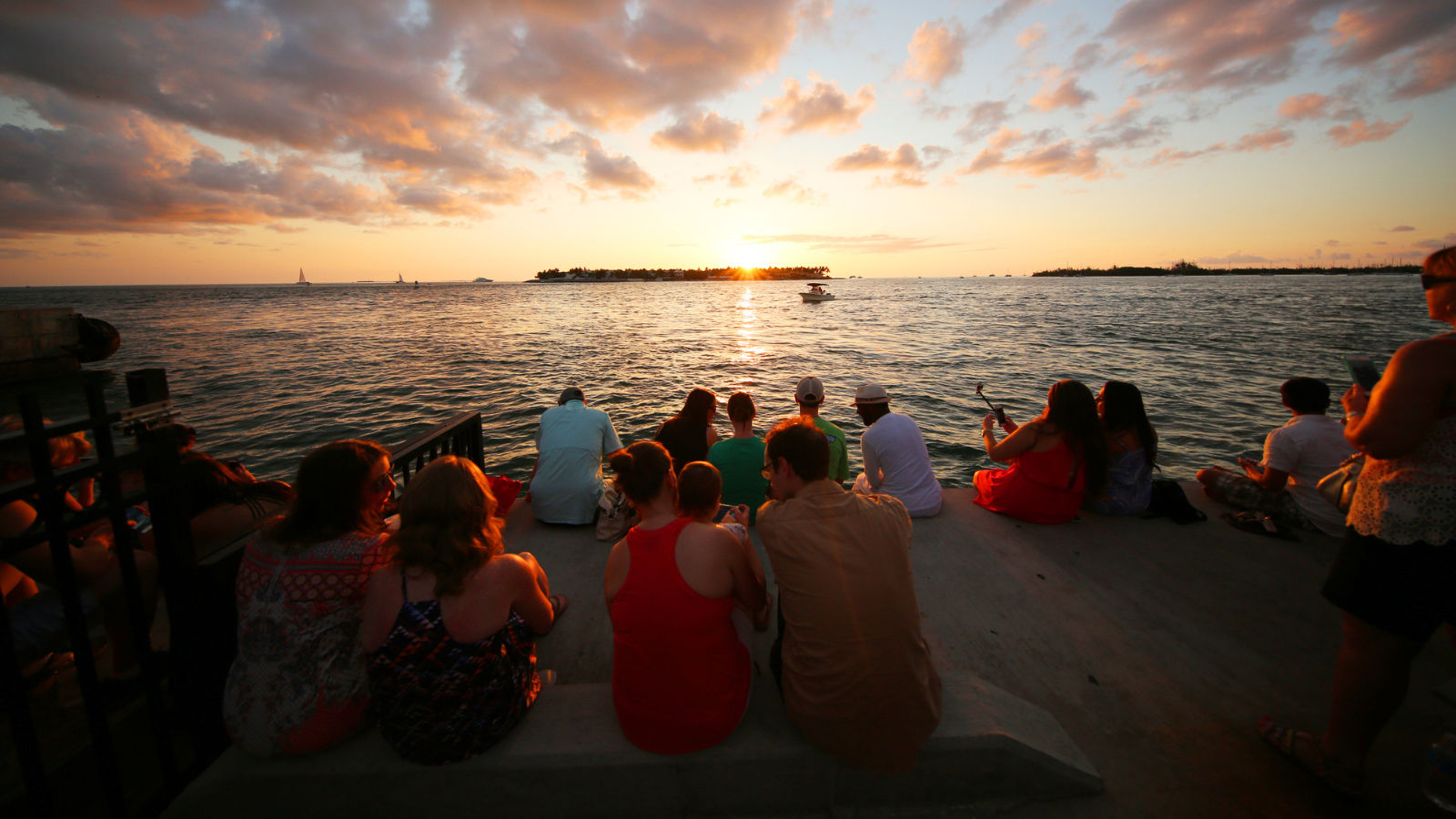 bachelor party in Mallory Square