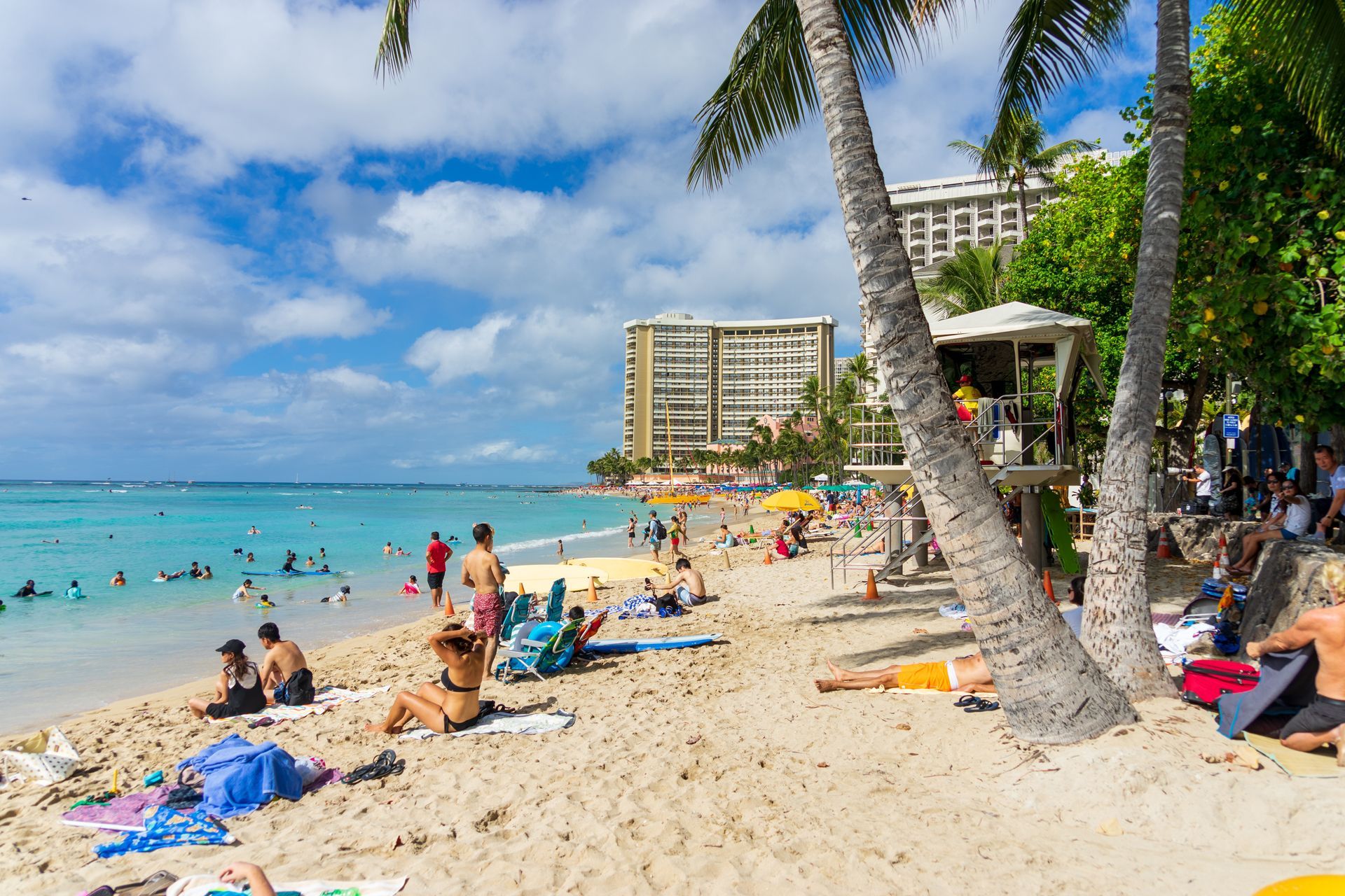 Waiting For Santa Claus At Waikiki Beach