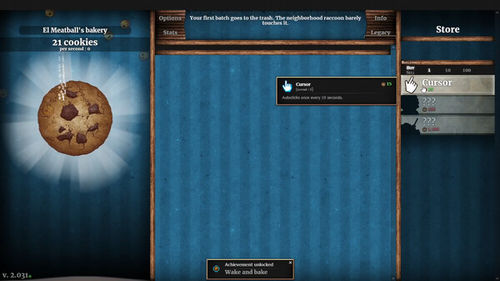 Cookie Clicker interface