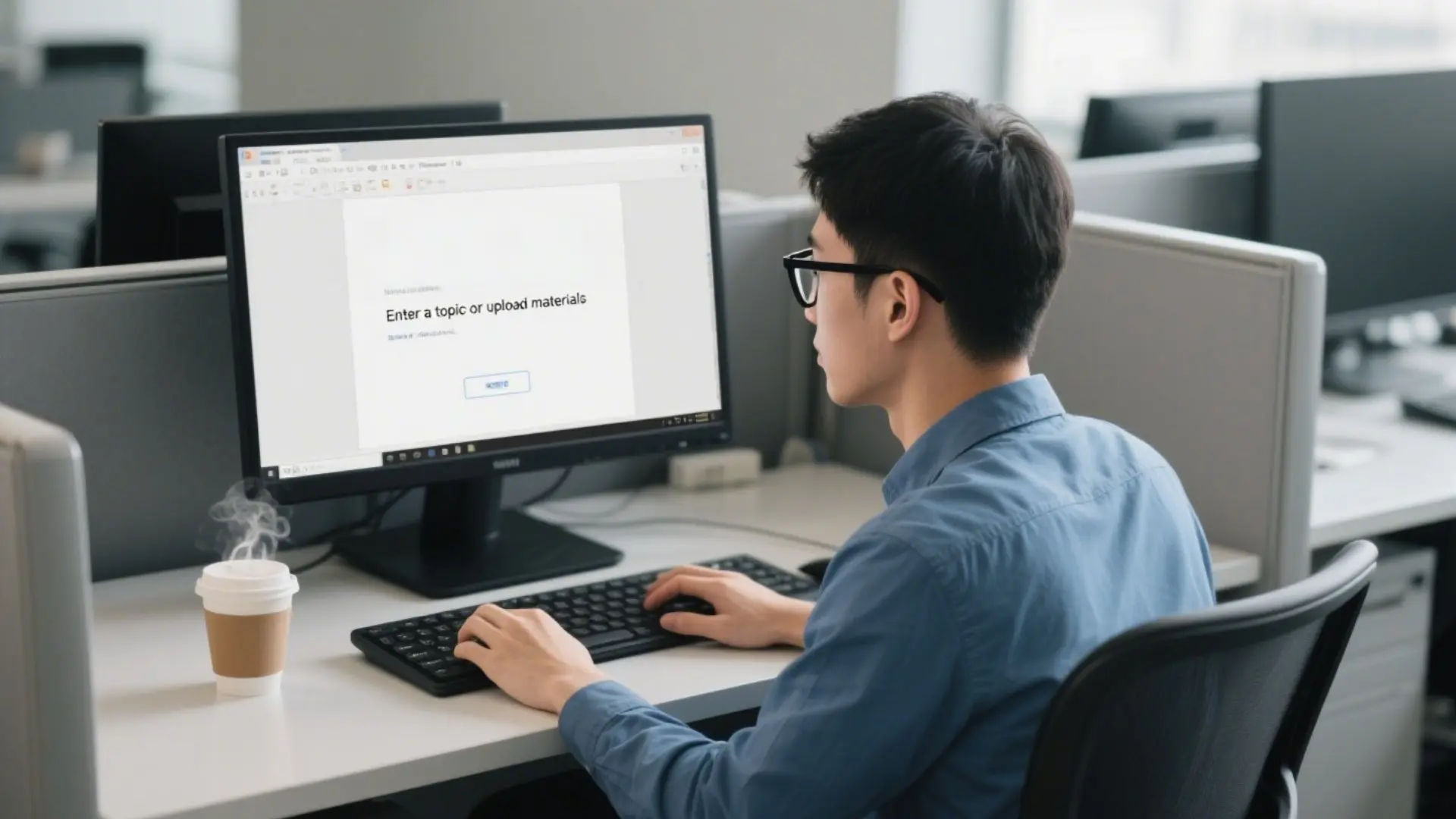 Enter a topic or upload materials