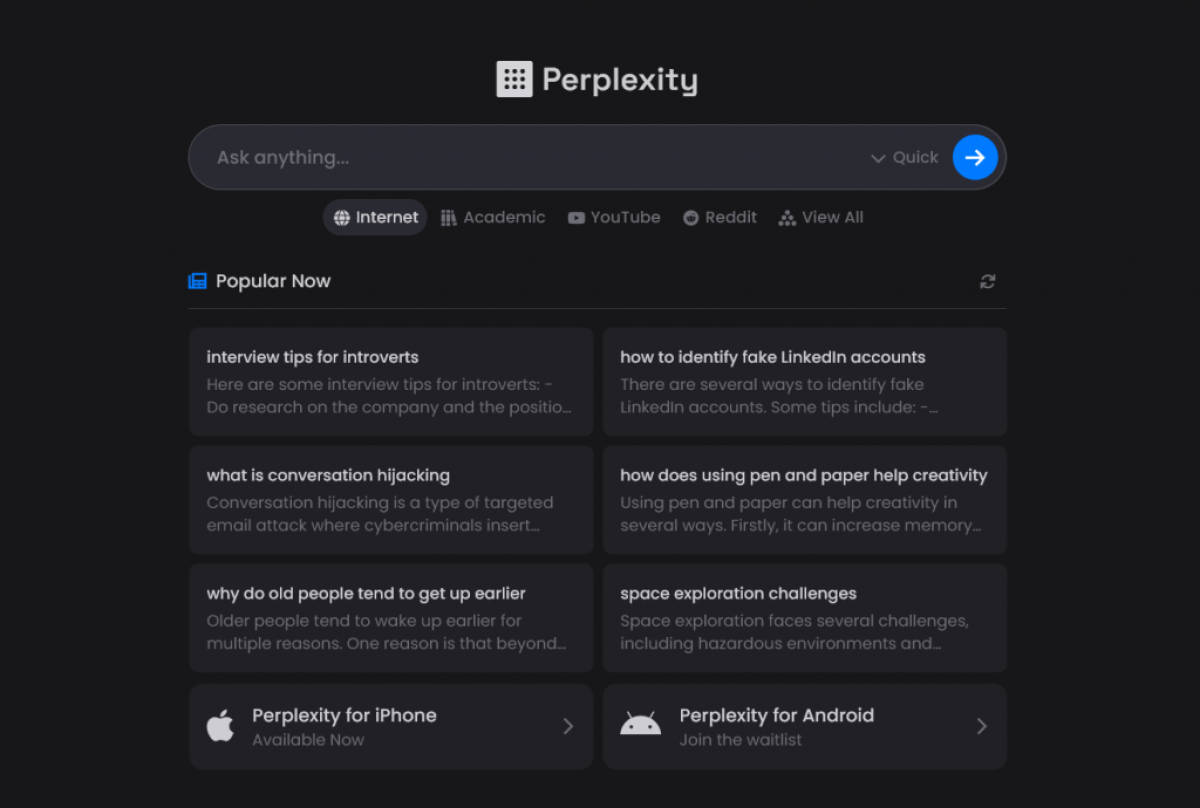 Perplexity AI, Mesin Pencari Berbasis AI Pesaing Chat GPT