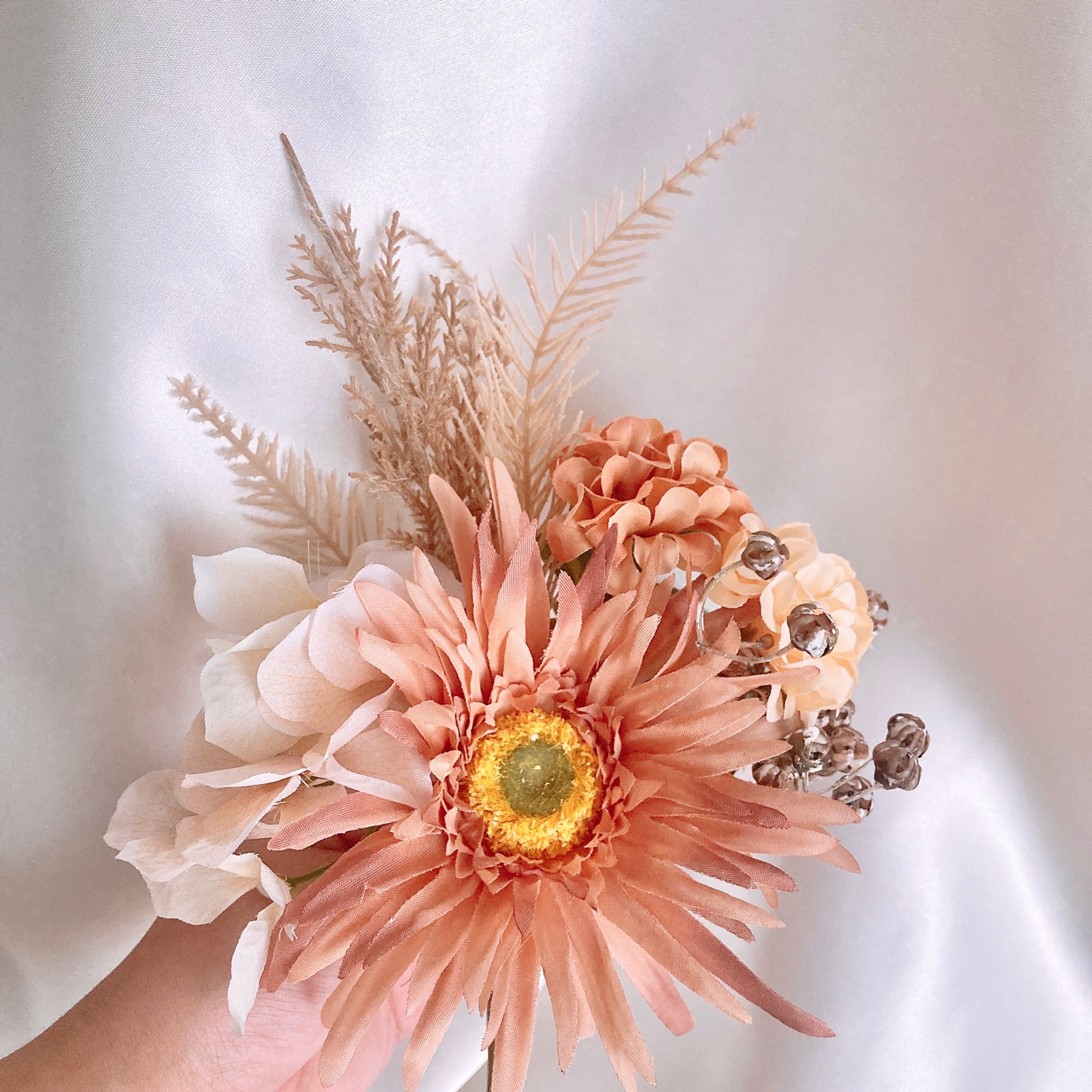 お花26 【限定】ペールグレイッシュ ベージュ×クリーム系【限定カラー】