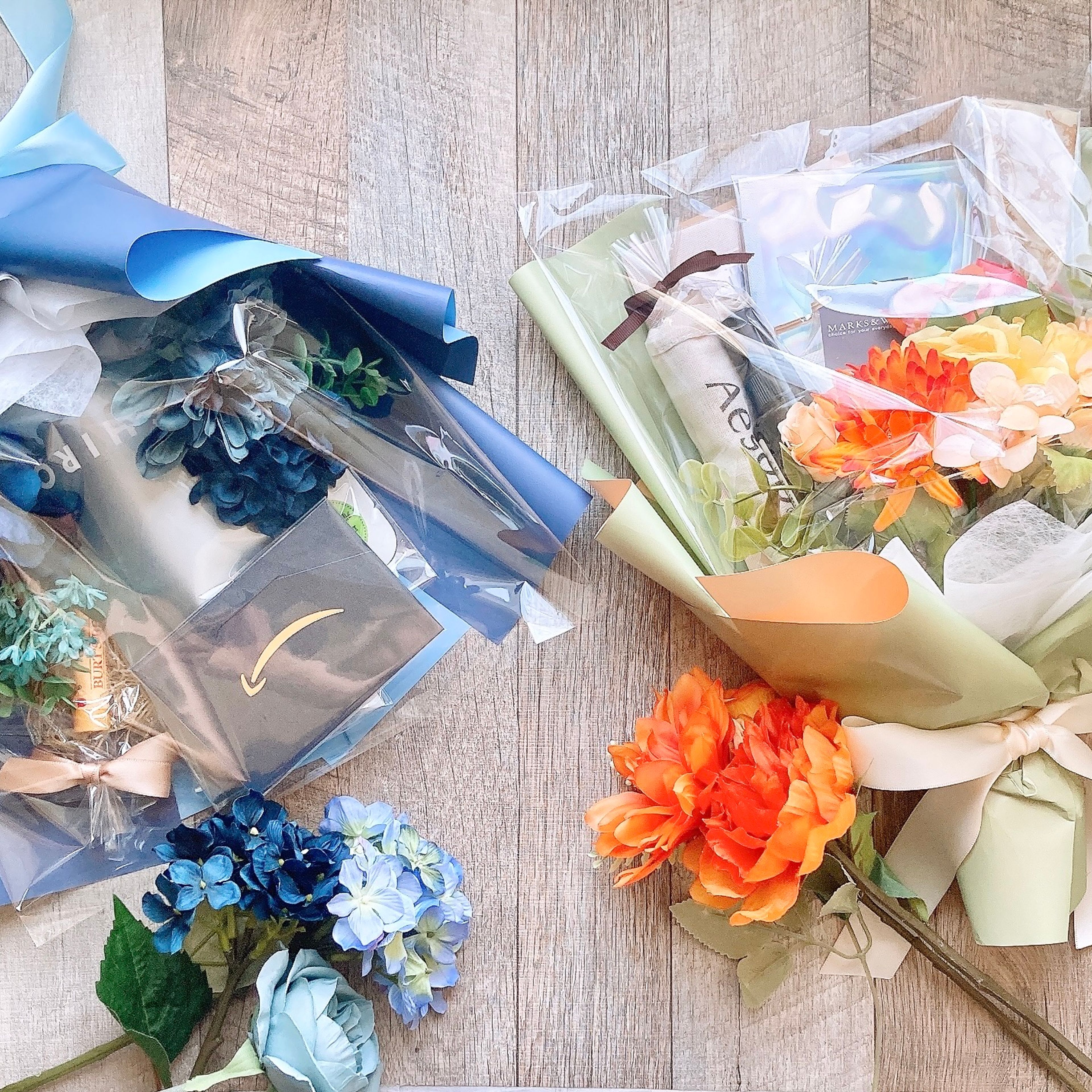 オーダーコスメ、ギフトブーケ¥4,600+コスメ代が別途かかります(コスメによって価格変動)