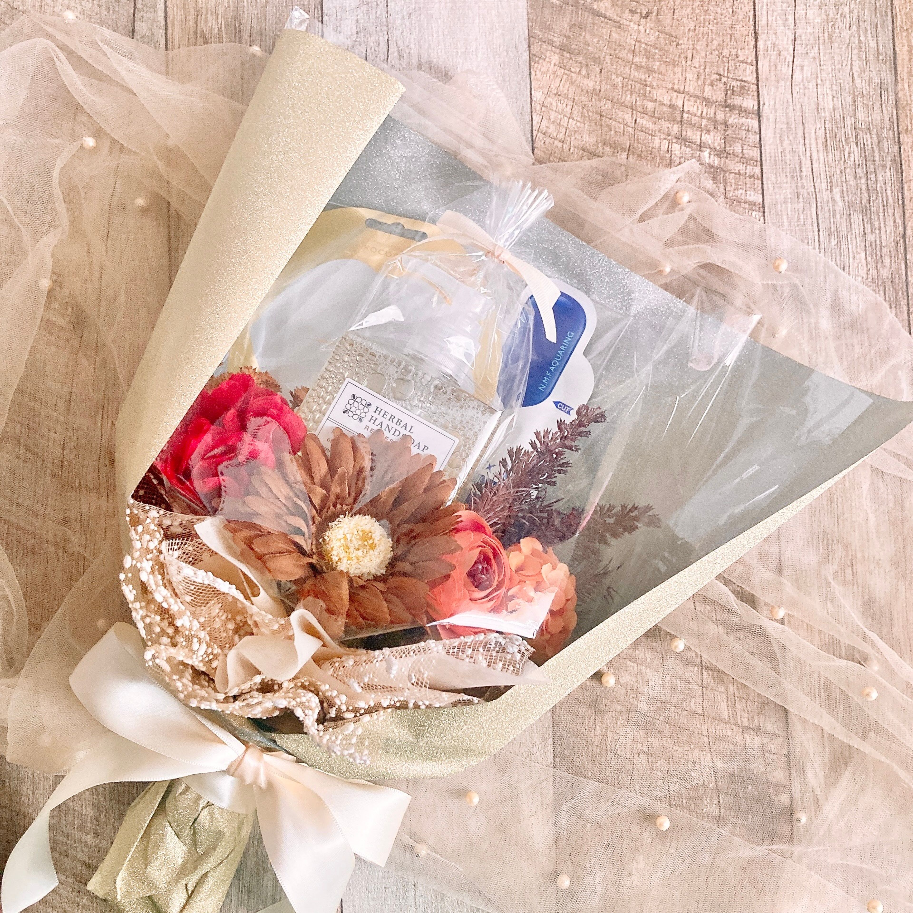 5500円ブーケ 過去作一例・サイズ感・ラッピングイメージ ※基本ラッピングはお任せとなります