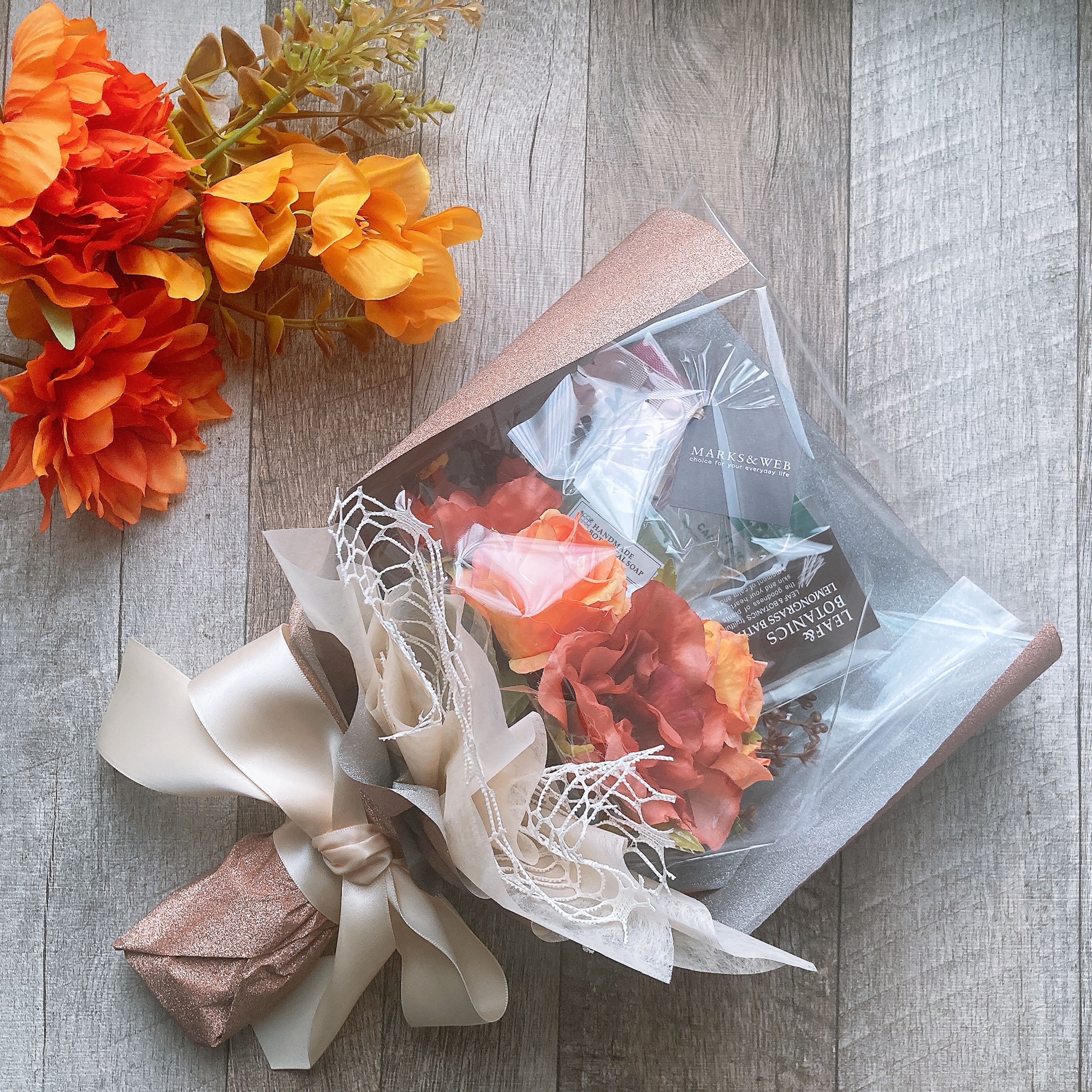 4400円ブーケ 過去作一例・サイズ感・ラッピングイメージ ※基本ラッピングはお任せとなります